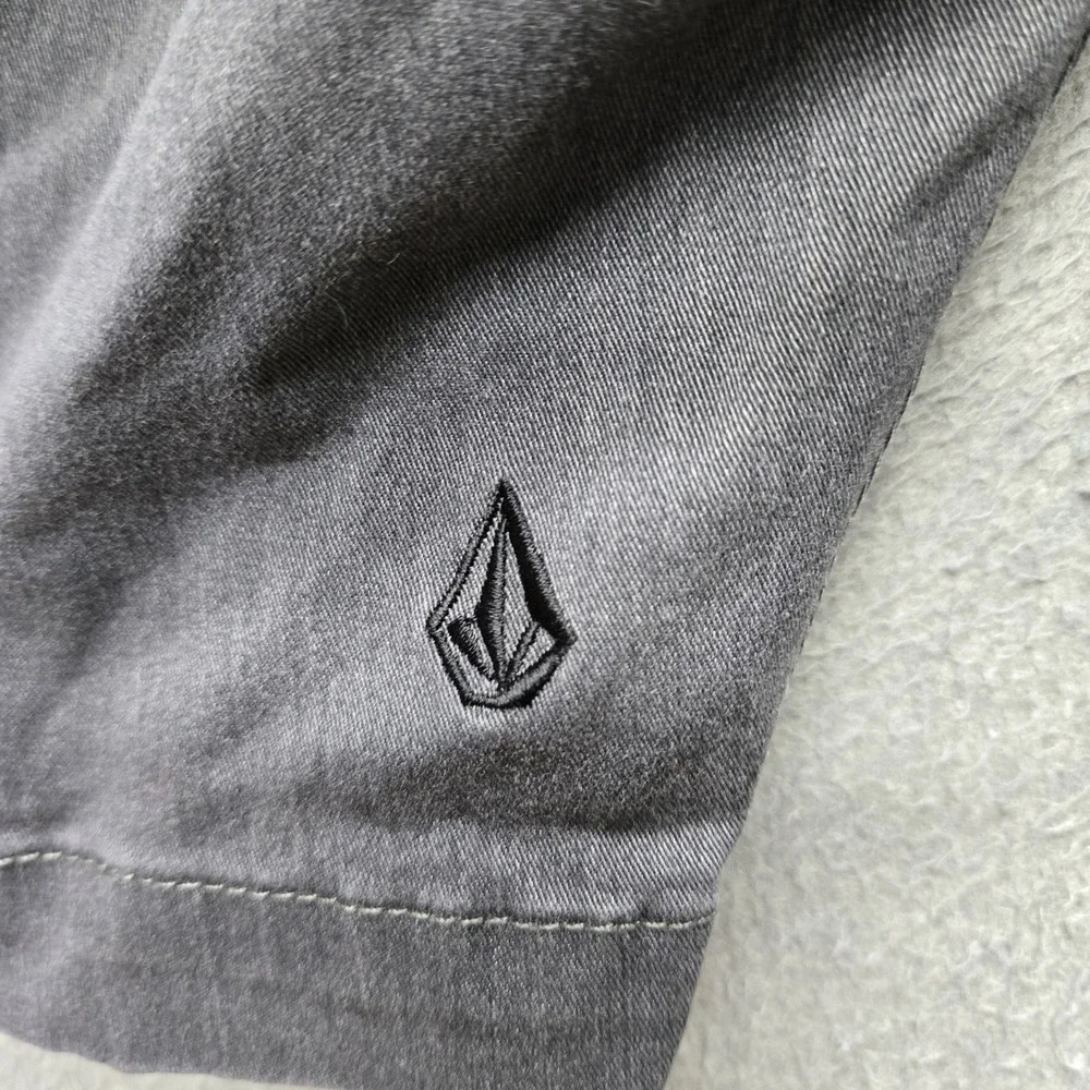 Volcom Men Shorts 36 Gray Embroidered Chino Twill 11